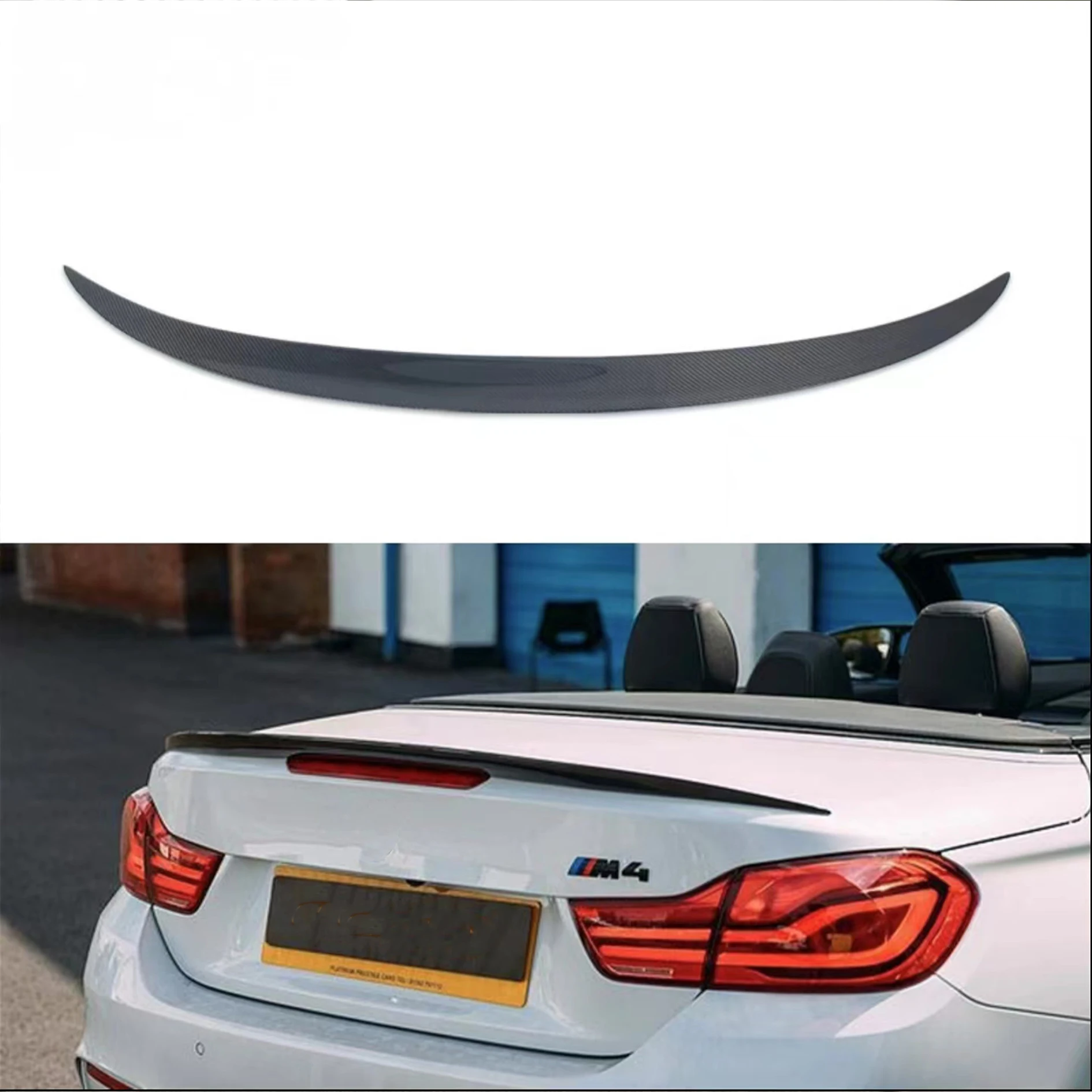 Do BMW 3 serii E93 2006-2013 M4 PSM MP części modyfikacja samochodu z włókna węglowego, pokrywa bagażnika spoiler