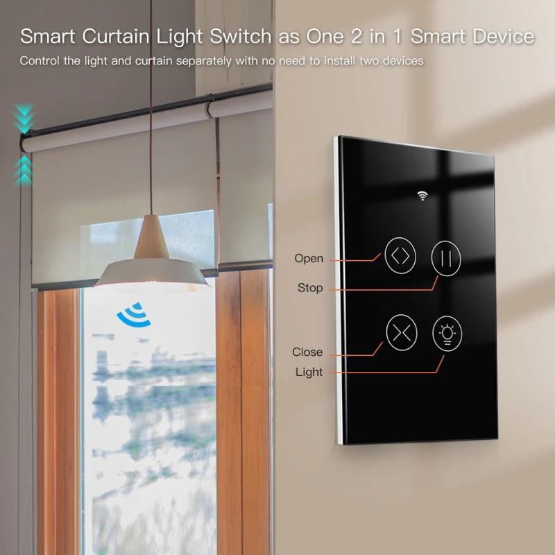 Vida inteligente app luz interruptor de toque controle de voz tuya inteligente wifi rf painel de vidro controle remoto-fi2.4ghz interruptor de luz