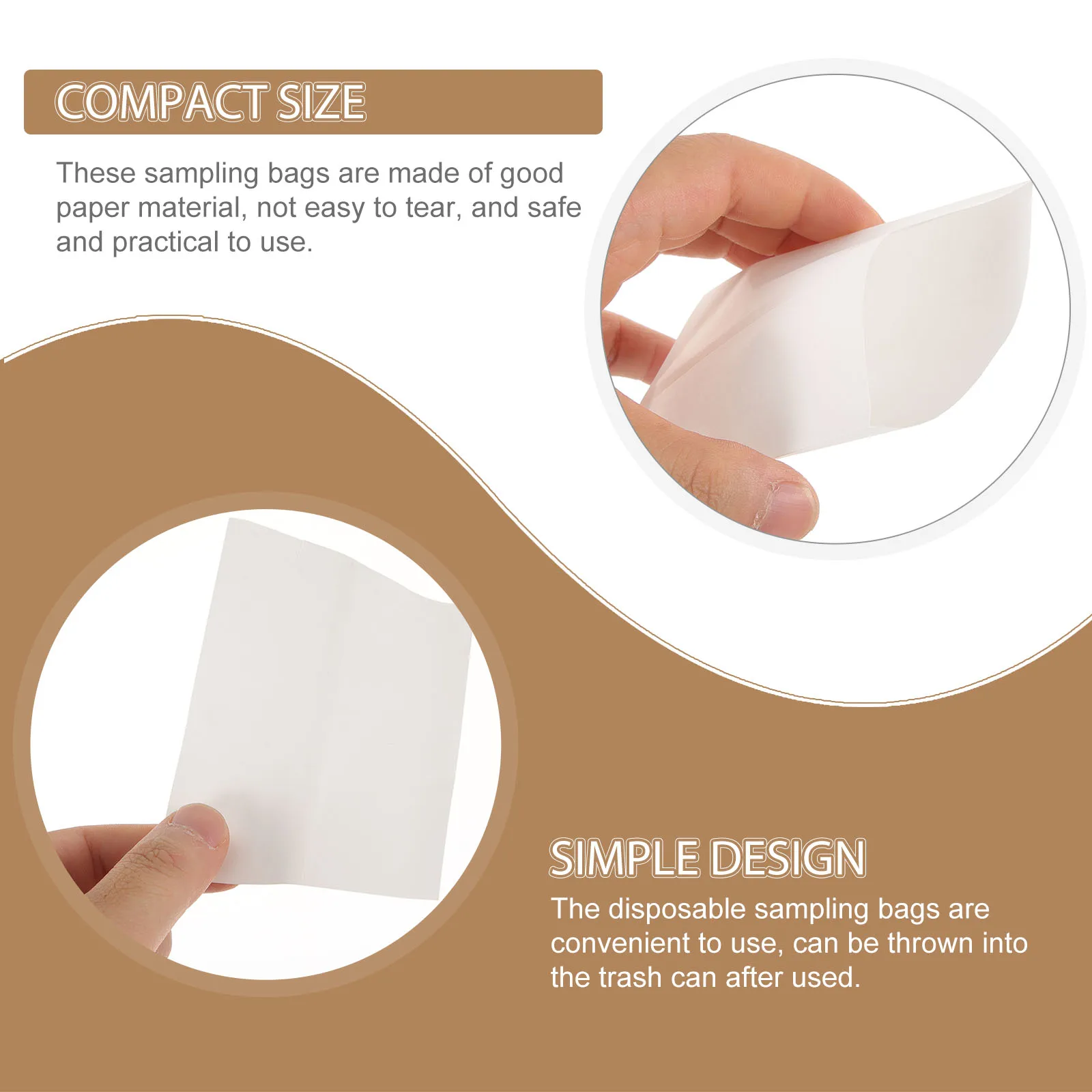 

100 Pcs Saliva Collection Bag Paper Collecting Disposable Empty Sample for Samples Material