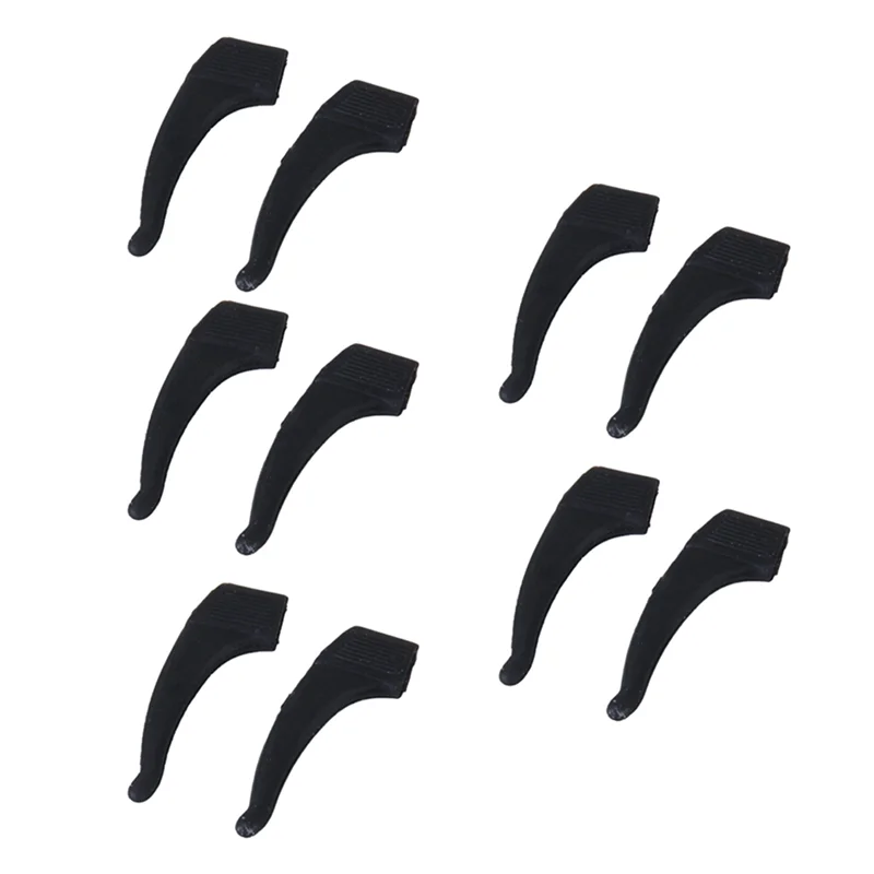 5 Pair Eyeglasses/Sunglasses/Spectacles Eyewear Ear Hook Lock Tip Holder---Black-B60B