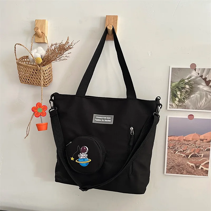 Sac à bandoulière simple de style coréen pour élèves du primaire et du secondaire, petit sac décontracté frais et mignon pour filles