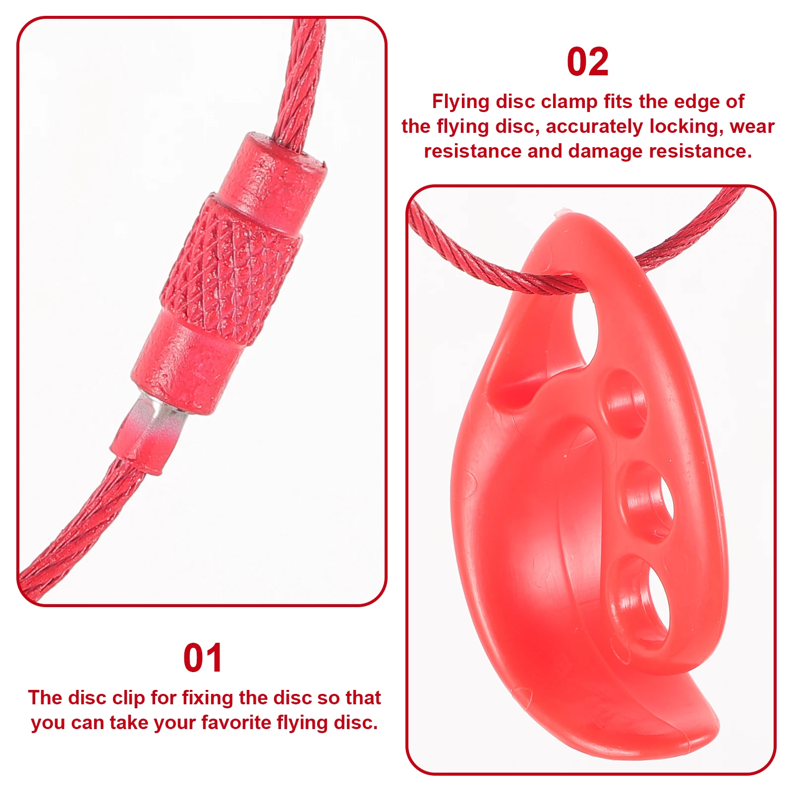 

2pcs Flying Buckles Compact Portable Disc Clips Wear-Resistant Outdoor Disc Carrier Plastic Metal Clamp For Sports