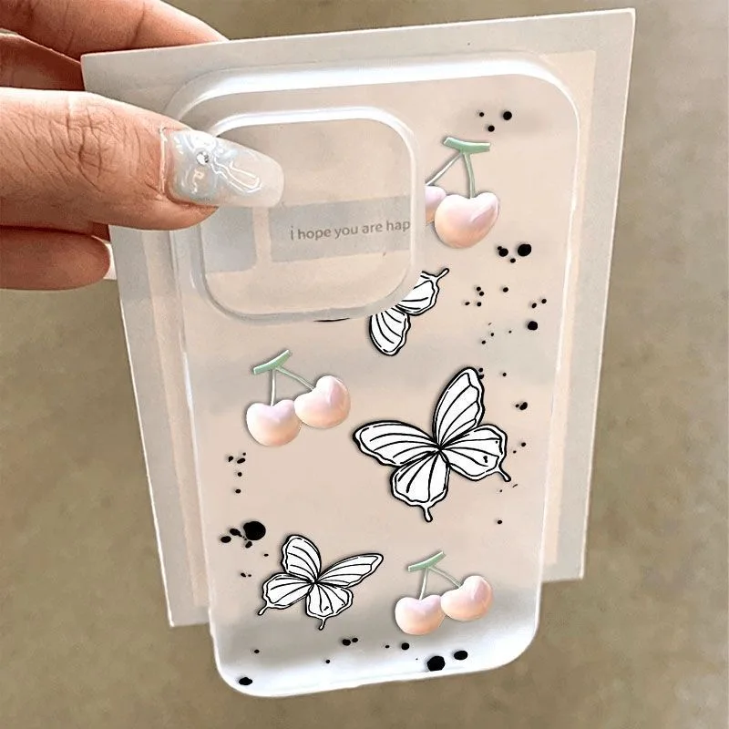 

Милый чехол-бабочка для iPhone 17 Pro Max, 16 Plus, 15, 14, 13, 11, силиконовая задняя крышка для iPhone 12 Pro, XR, XS, X, 8, 7 Plus, SE3