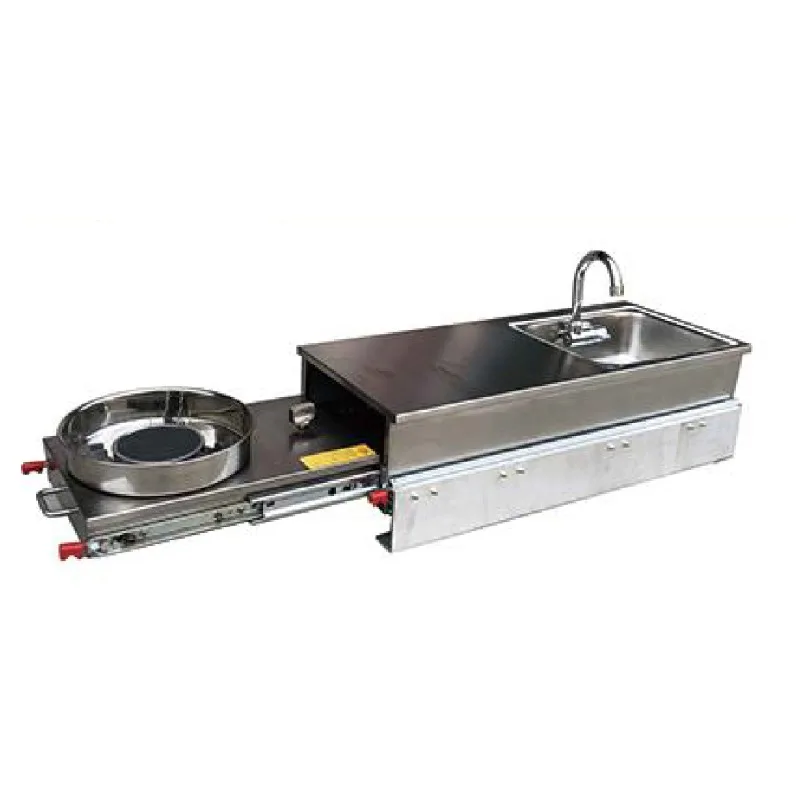 Kitchen Accessories 304 Stainless Steel Induction Cooker Exhaust Storage Bench Windproof RV Travel Trailer