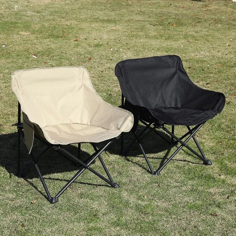 Outdoor Portable Super Light Folding Chair High Value Camping Simple Moon Chair Casual Comfortable Camping Fishing Chair