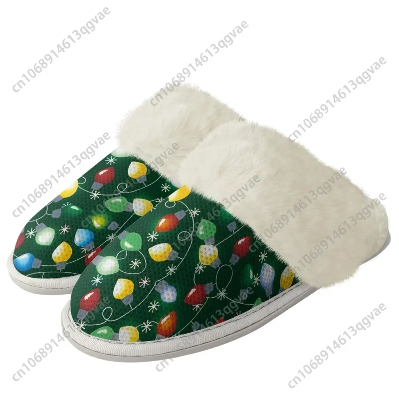 Christmas Rose Skull Mini Snowman Slippers Mens Womens Home Cotton Plush Bedroom Keep Warm Custom Thermal Lightweight Slipper