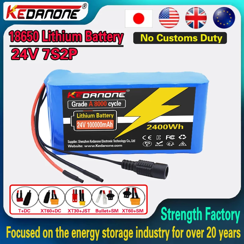 🔋7S2P 29.4V Rechargeable Li-ion Battery 58000mAh High Capacity Battery Motorcycle Tricycle Drone Traffic Light Scooter with