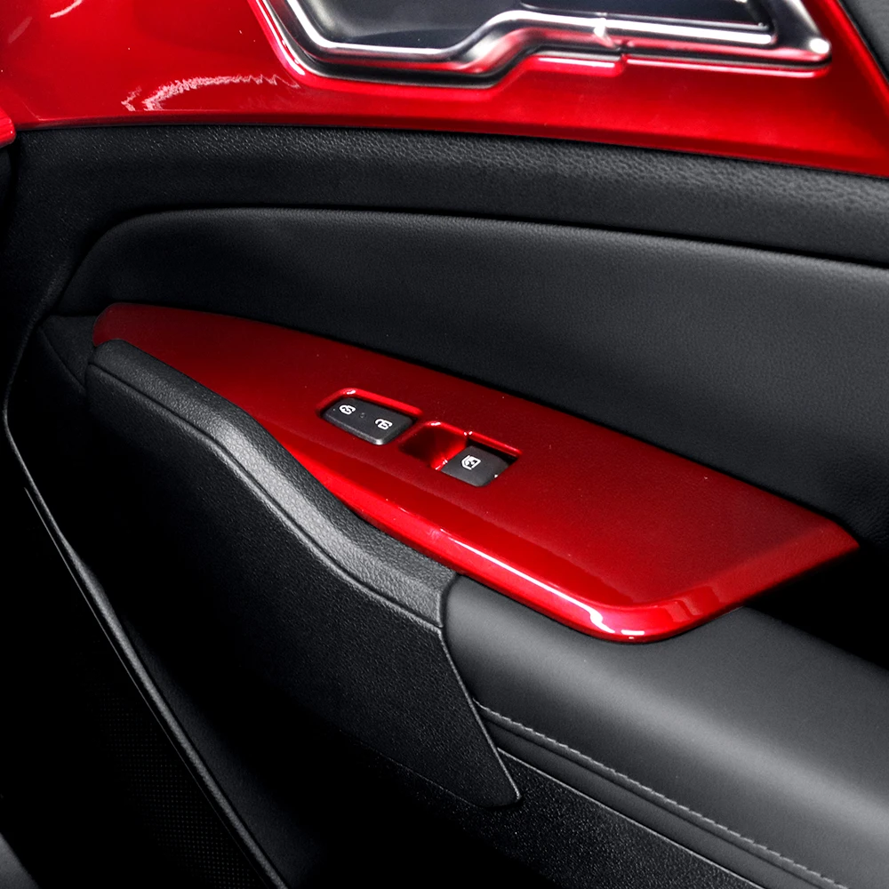 4 قطعة نافذة السيارة زر التحكم لوحة الكسوة مقبض الباب شريط زخرفي لكيا سبورتاج NQ5 2023-2025 الملحقات الداخلية #4