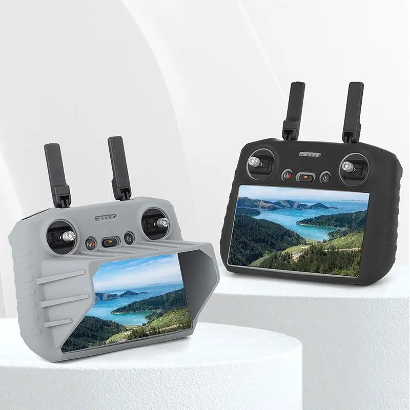 Volodymyr Silicone Case for DJI RC 2 Remote Controller Sun Hood for DJI AIR 3 Lanyard Strap Screen Protector Sun Hood Cover