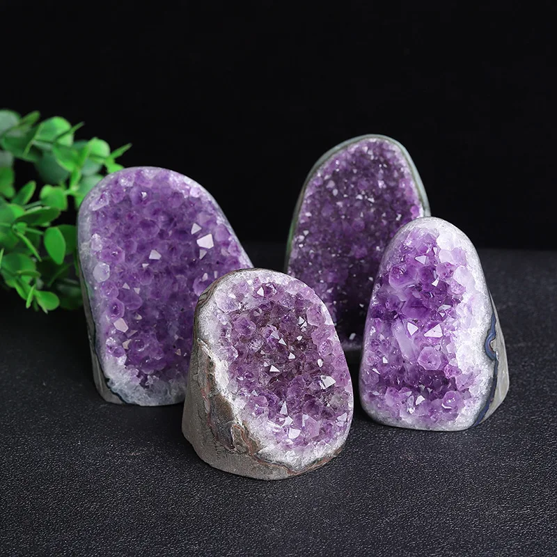 Large Natural Raw Amethyst Geode Purple Crystal Quartz Cluster Dream Energy Healing Thunder Stone Home Decoration Purple Crystal