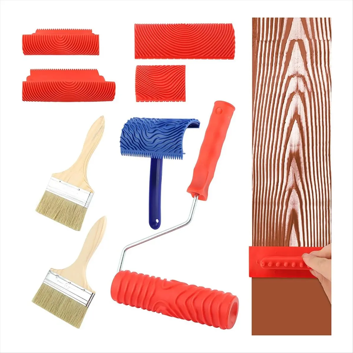 

8 Pieces Wood Grain Paint Tool Set, Texture Roller, Graining Rocker similar with 1005011960146036 Popular in Ru