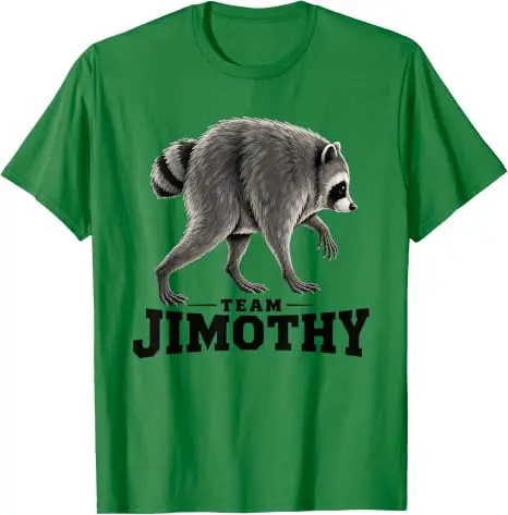 Team JIMOTHY Viral Raccoon Shirt Lustiges Waschbär-Meme-T-Shirt Y2k Streetwear Baumwoll-Grafikbekleidung für Damen und Herren Neuheits-T-Shirt – Detail 13