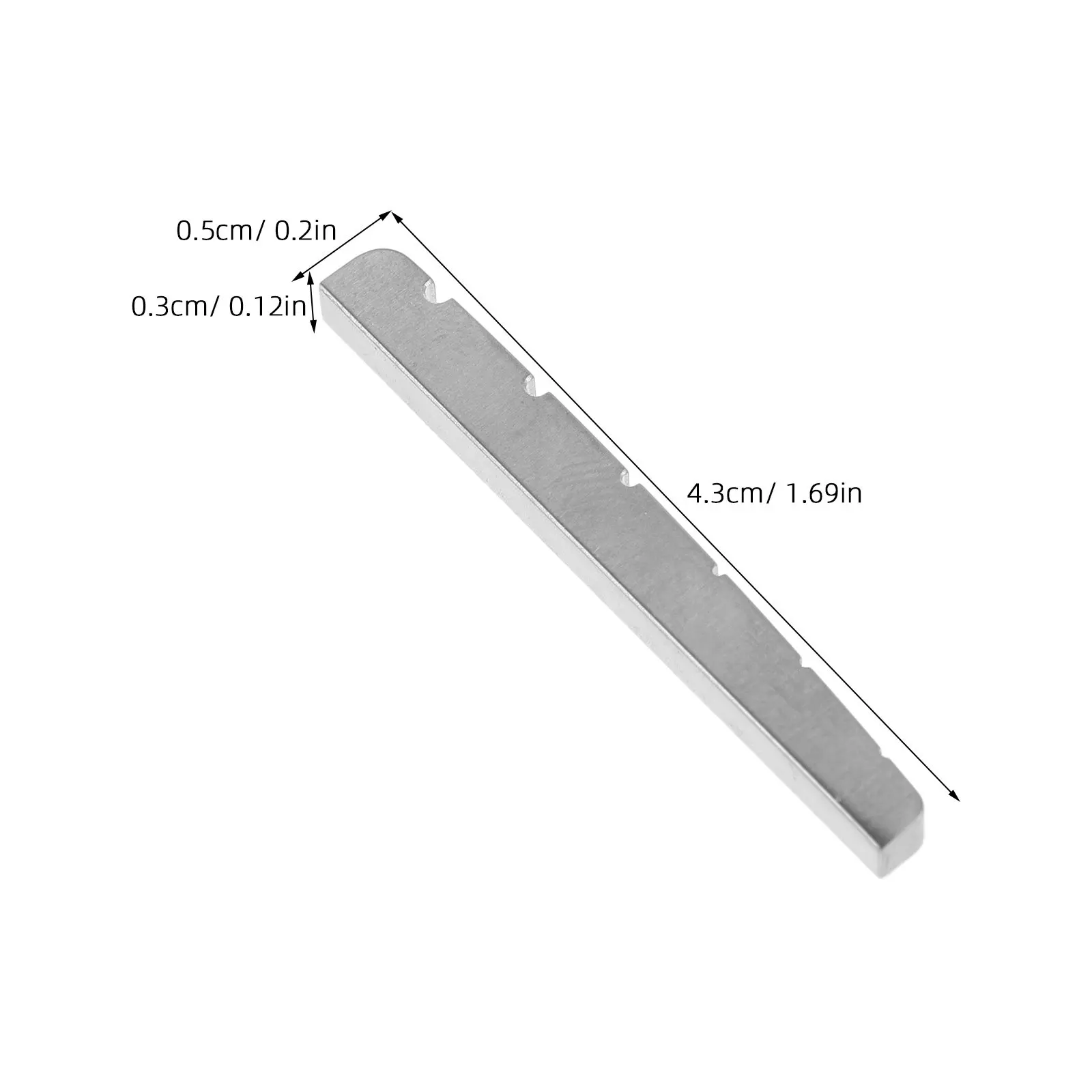 Titanium Alloy Pre-Slotted Guitar Nut 1.69 Flat Bottom for St Electric Bass Replacement Enhanced String Stability Guitar Nut view 2