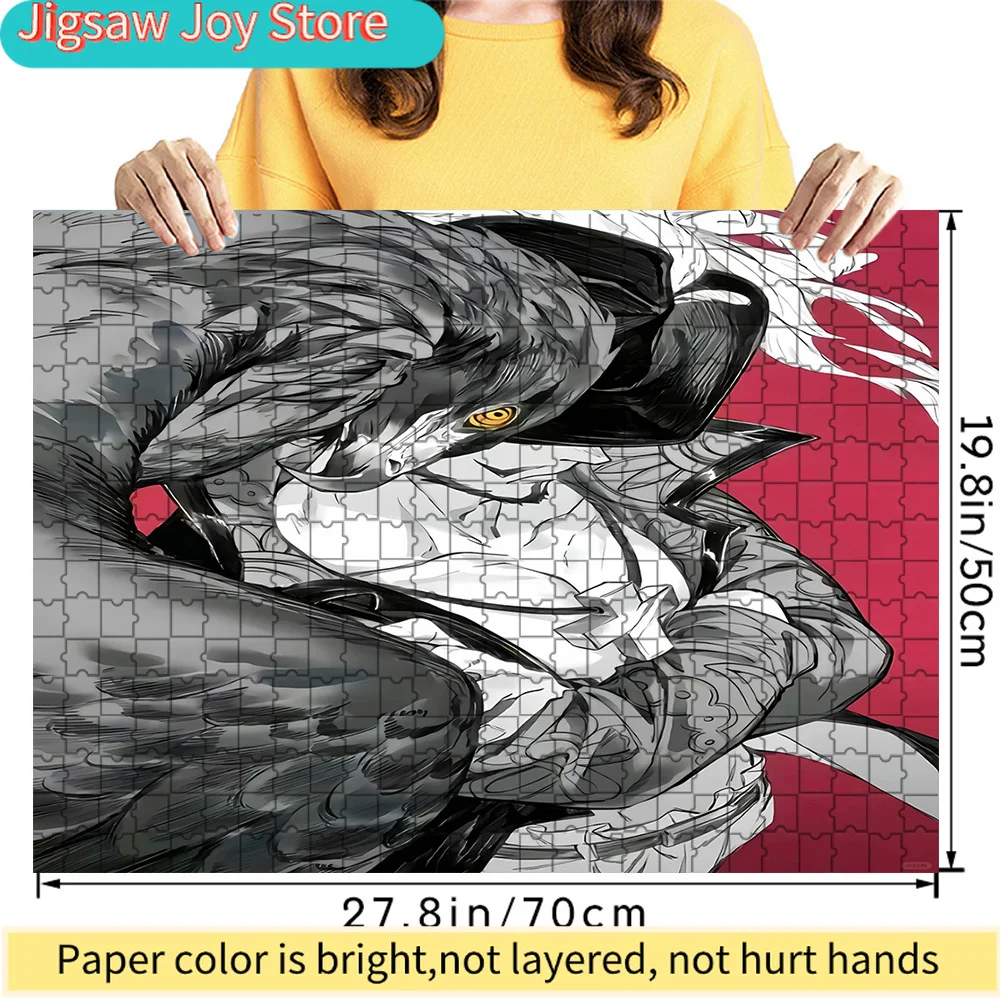 

Премиум-пазл из бумаги: Дракул Михоук с черной воронкой на красном фоне. Высококачественный картонный пазл для всей семьи.