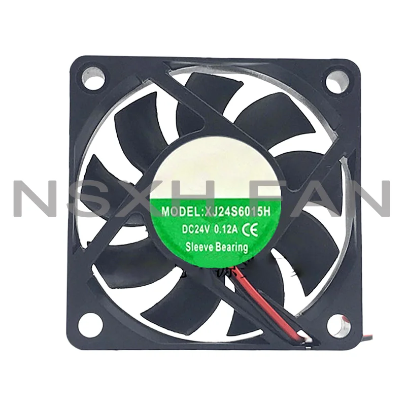 Ventilador de refrigeración de potencia de chasis silencioso, XJ24S6015H, 24V, 0.12A, 6015, 6cm, nuevo