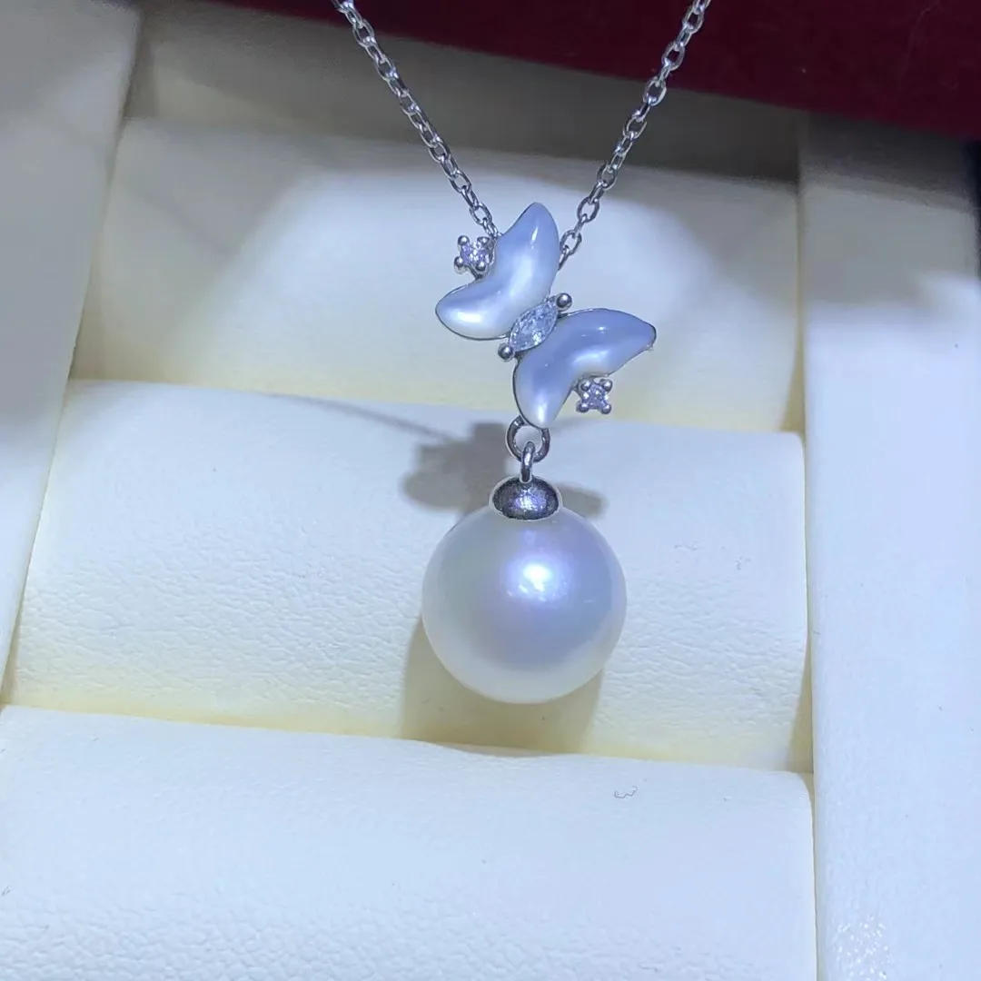 

Бабочка из стерлингового серебра 925 пробы, подвесное крепление, фурнитура, детали, аксессуары для жемчуга 10-12 мм, бусины, 5 шт./лот