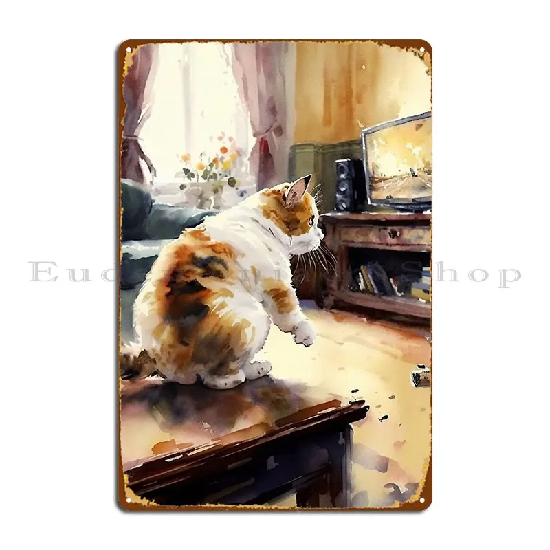 Домашний, где живет ваша кошка, металлический знак, искусственный дизайн, персонализированный клубный жестяной знак, постер