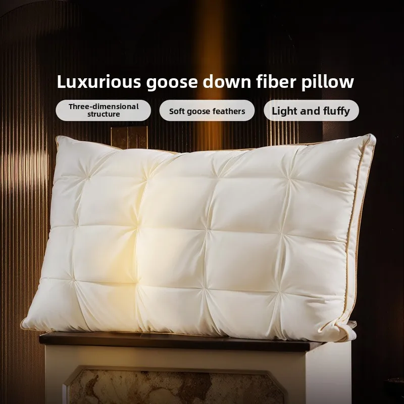 

Cervical Support Down Silk Pillow Five Star Hotel Deep Sleep Pillow Core Breathable Soft Pillow for Adult Home Use