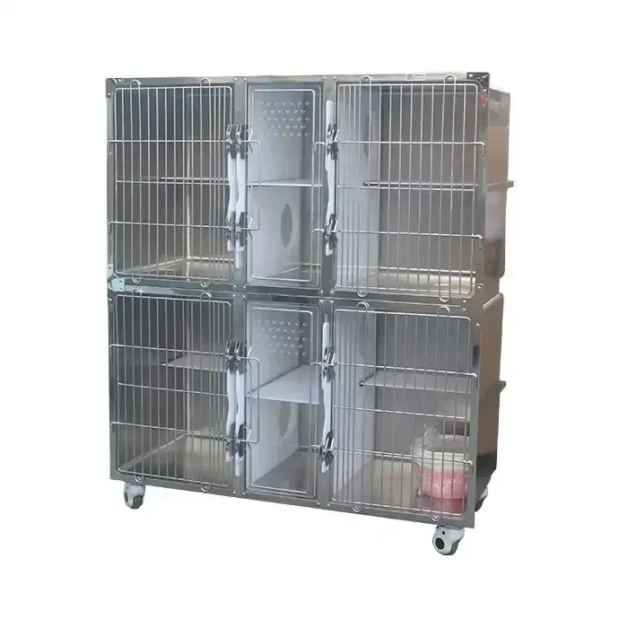 Pet cage pet hospital 304 stainless steel cat luxury cage cat luxury large showcase 4 doors