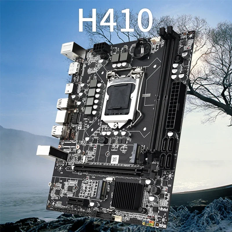 

H410 DH LGA1200 Motherboard DDR4 Intel PCI-E 3.0 USB SATA 3.0 Micro ATX For GEN 10th CPU NVME NGFF M.2 DP HD 64GB Dual channel