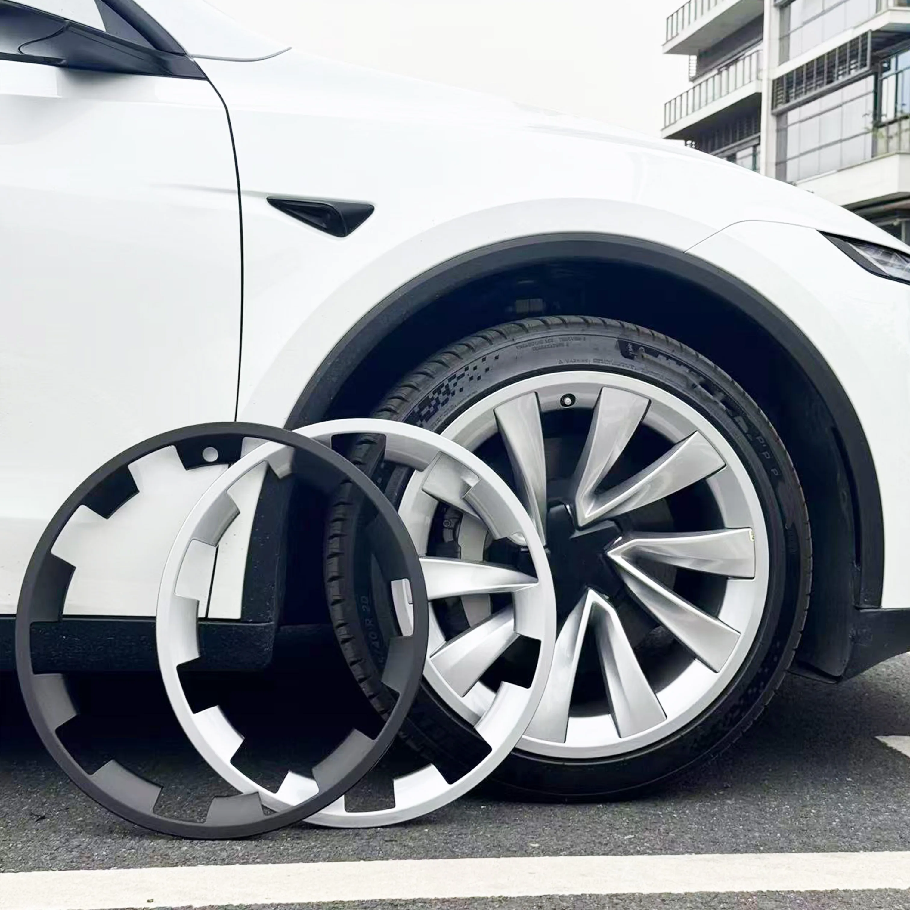 für Tesla Model Y 2025, 20-Zoll- Aftermarket-Radabdeckungen, Radkappen und Felgenschutz