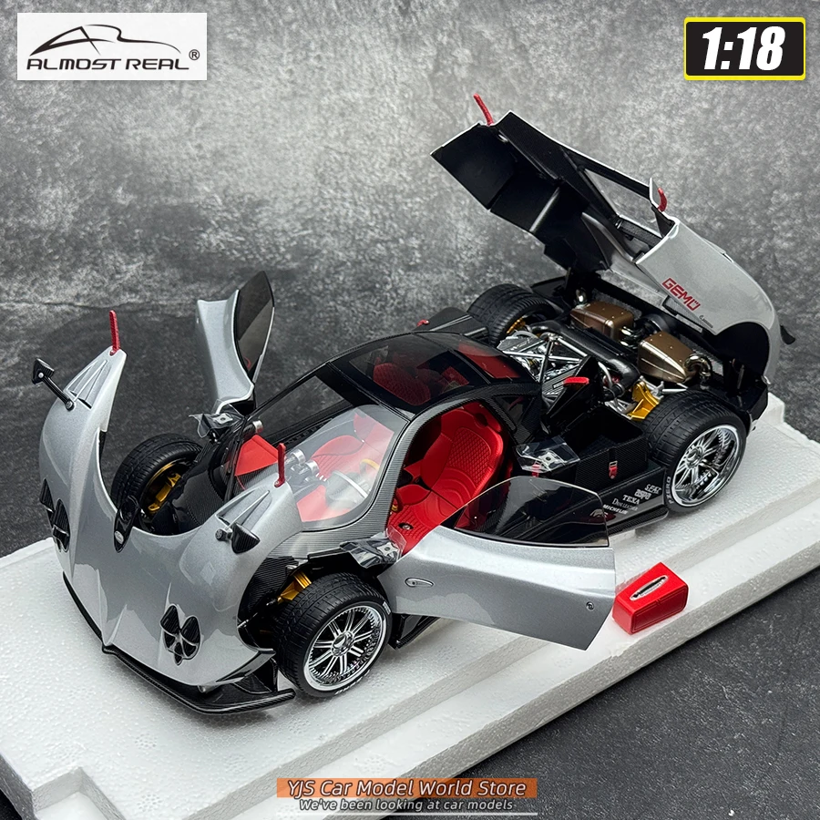 Almost Real 1/18 Pagani Zonda F - 2005 - Grigio Mercurio  metal diecast model cars Static ornaments collection