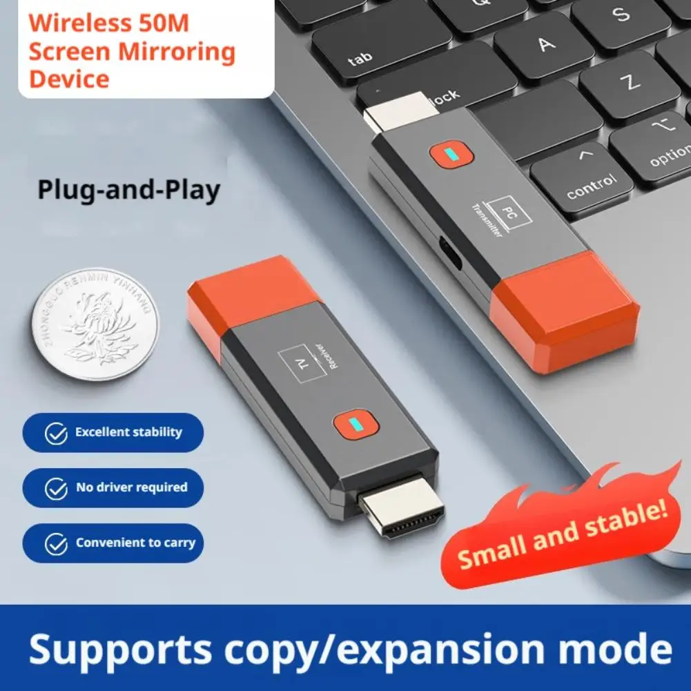 

Беспроводной HDMI-передатчик и приемник 1080P 50M, беспроводной видеопередатчик HDMI для камеры, ноутбука, ПК, подключения к телевизору