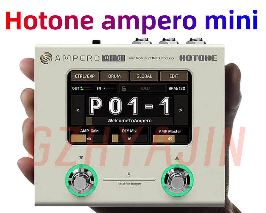 

Hotone ampero mini ultra compact amp modeler & effects processor with the dual-core digital signal processing platform