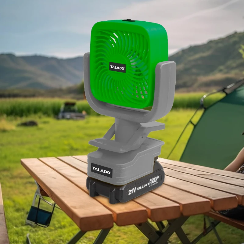 21VAir Circulators Camping Fan Ventilator with Light Auto Oscillating Wireless Fan Rechargeable Portable Electric Fan