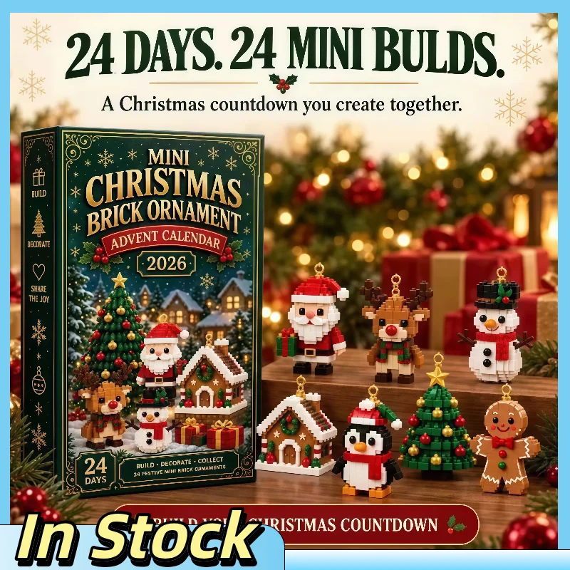 In Stock 24Day Mini Christmas Countdown Stereoscopic Model Blind Box Ornament Advent Calendar Christmas Countdown Calendar Gift