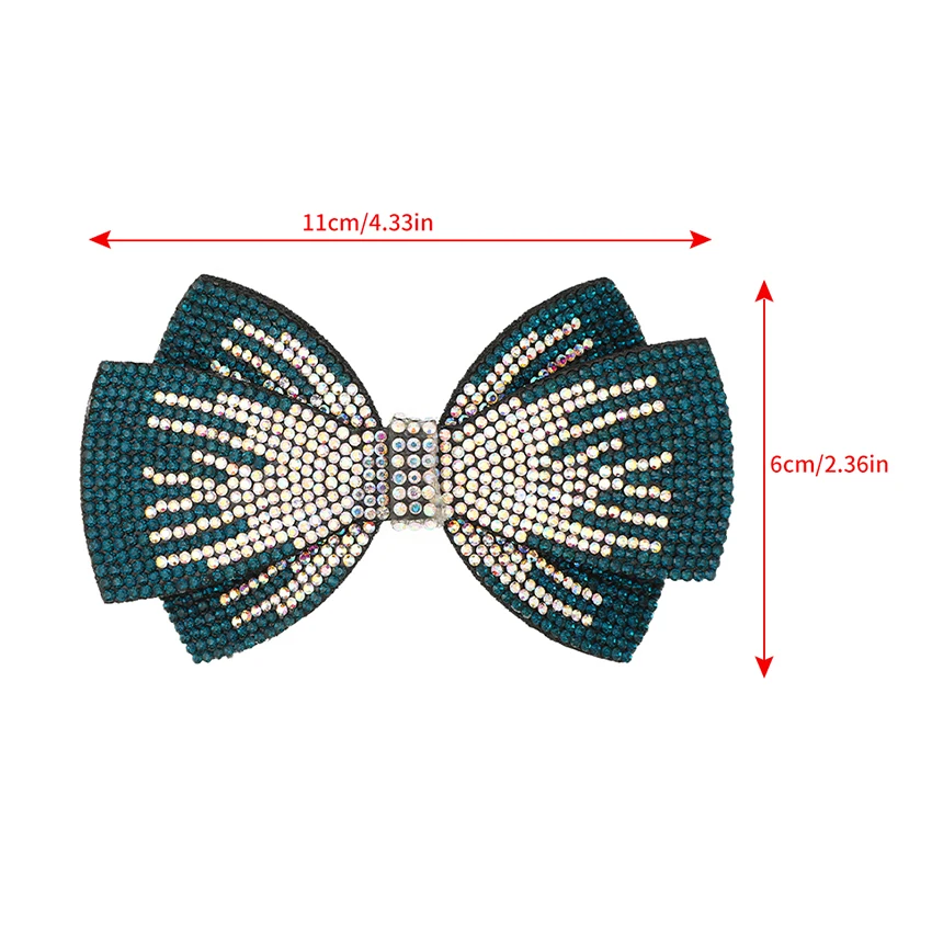 Elegant Rhinestone Bow Knot Hair Clip Alloy Spring Hair Clip Retro Headband Accessory Hair Buckle Hair Accessories For Women