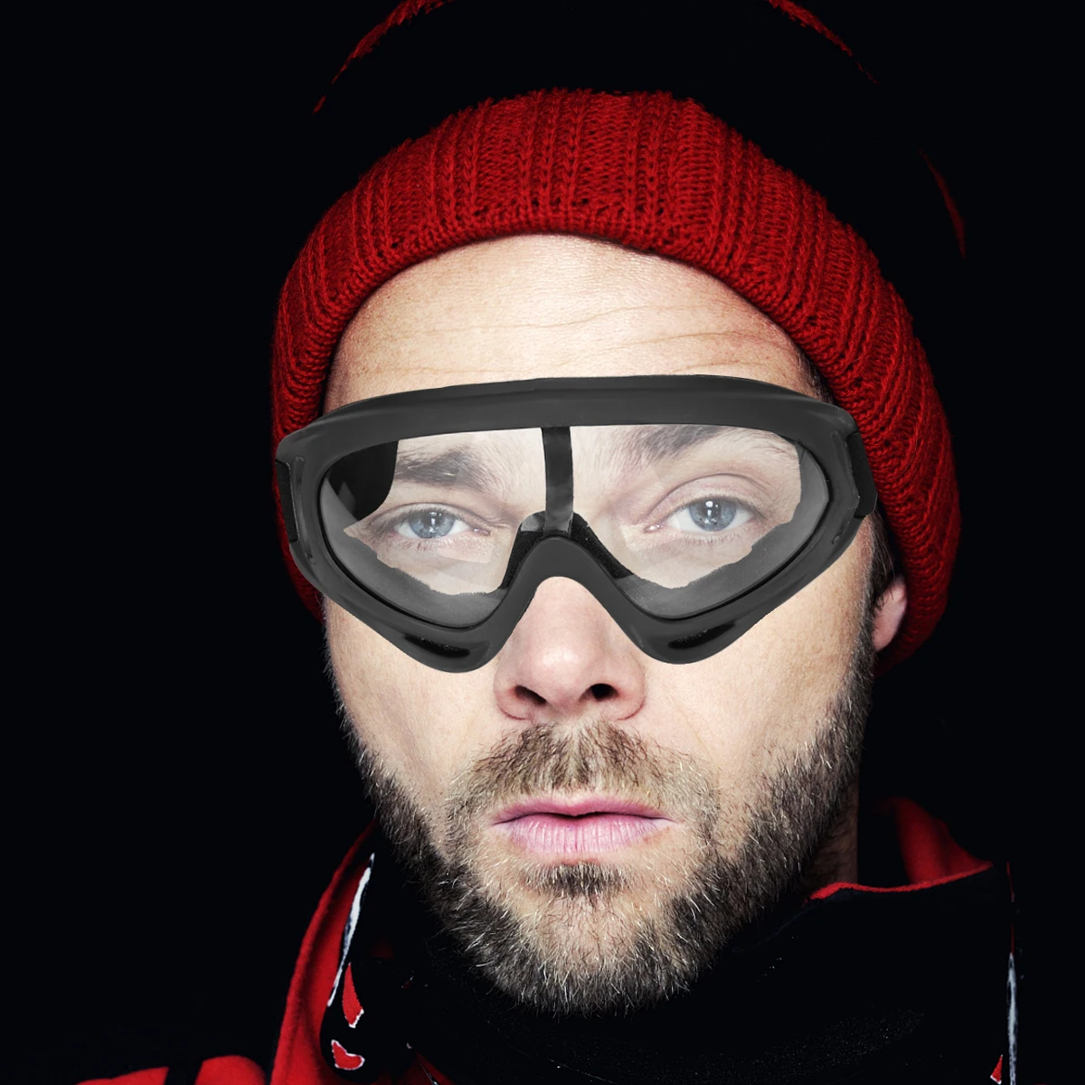 

2Pcs Protective Clear Anti fog Protective Glasses Cycling Goggles Lightweight Durable Outdoor Spittle Baffle Swim Sports