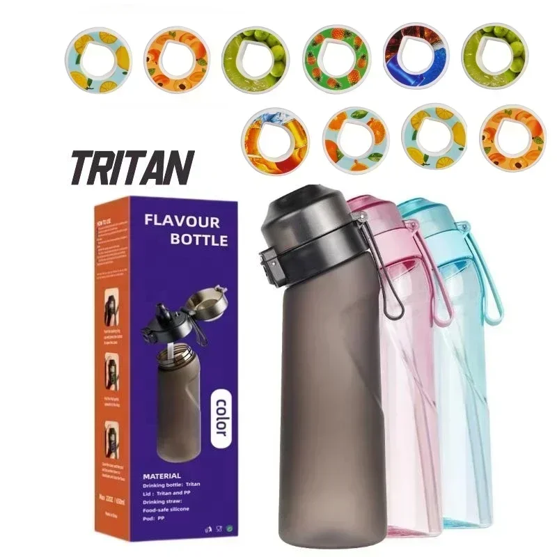 650ml 500ml Air Waterfles Water Bottle Starter Set with Flavours with 1/3 Taste Pods Bouteilles 0 Calories Vesipullo Gourde