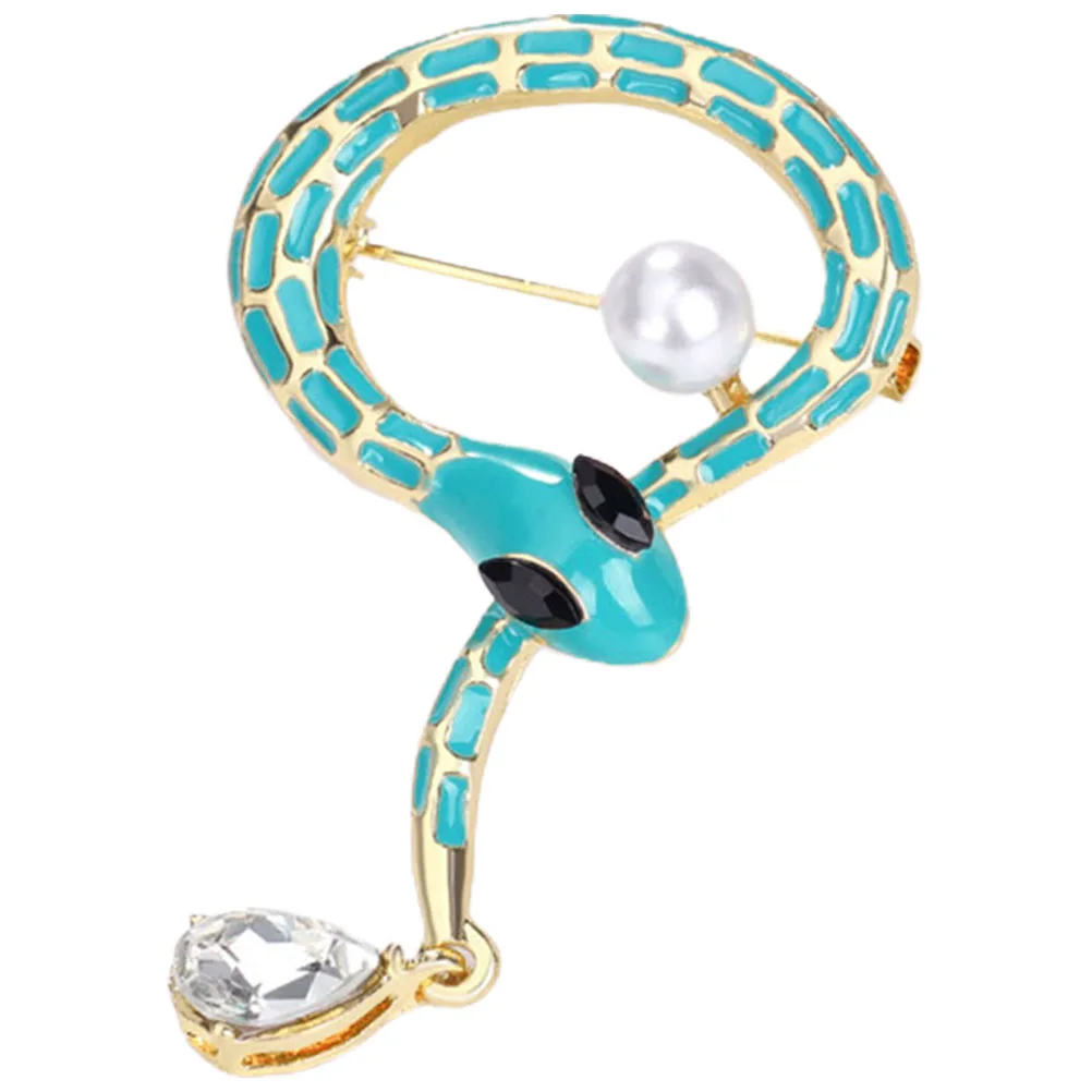 

High Quality Snake Shape Brooch Pin Decorative for Dresses Bags Clothing Hats Scarves Creative Gift Women Alloy Durable
