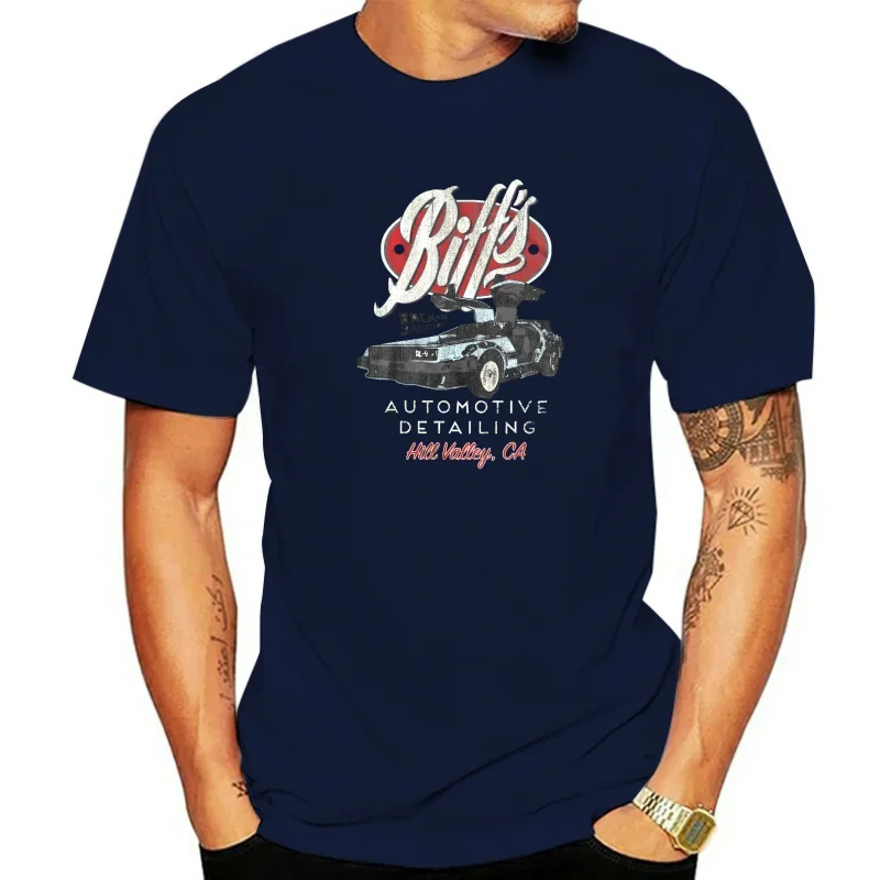 California  Casual Short Sleeve Tee 010814 Back To The Future Biffs Automotive Hill Valley Mens TShirt graphic t shirts