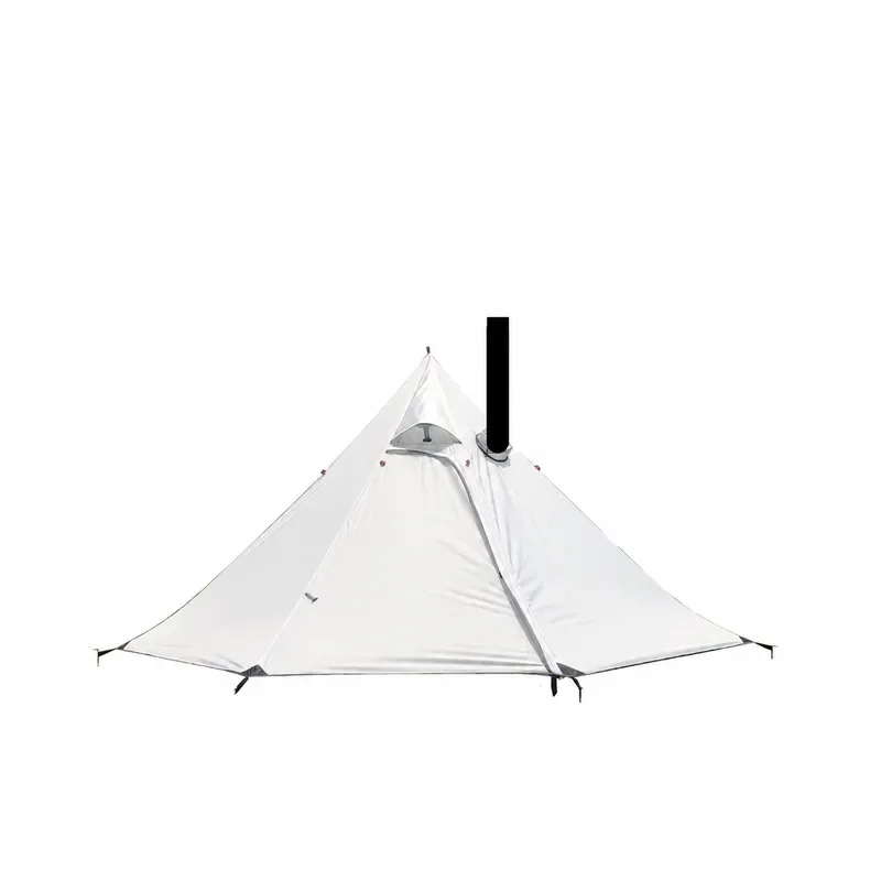 Portable Camping Chimney Stove for Big Pyramid Tent Ultra Light Outdoor Equipment Patent Mountain Cow Tower Octagon Design