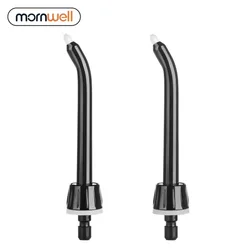 Mornwell 2 stuks Zwart/Wit Orthodontische Tip Vervanging Nozzles voor Mornwell F18 \ D52 \ F27 \ F09 \ F22 \ F23 Monddouche