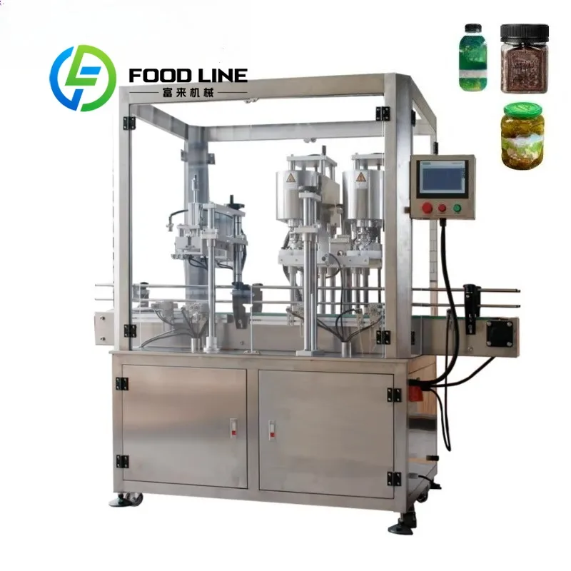 High Speed 8 Wheels Glass Jar Screw Capping Machine for Plastic Bottle Cap Sealing Machine Automatic Capping Machines