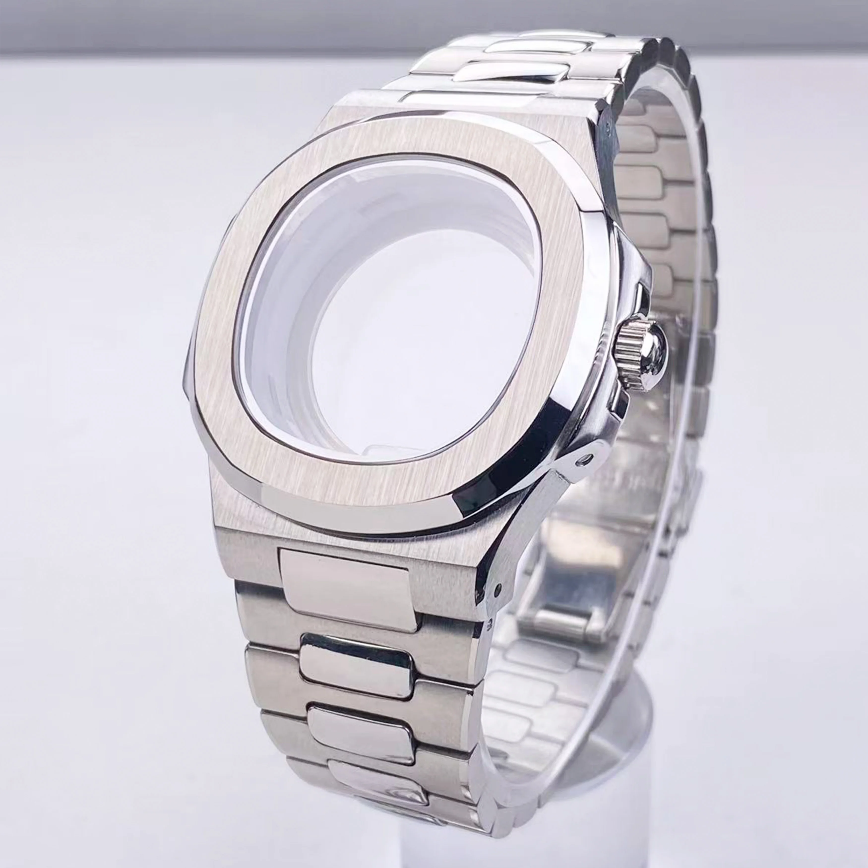 caja-de-reloj-supare-plateada-de-40mm-caja-de-acero-inoxidable-con-cristal-de-zafiro-compatible-con-movimiento-nh35-nh36-nh38-piezas-de-caja-de-reloj-con-esfera-de-295mm