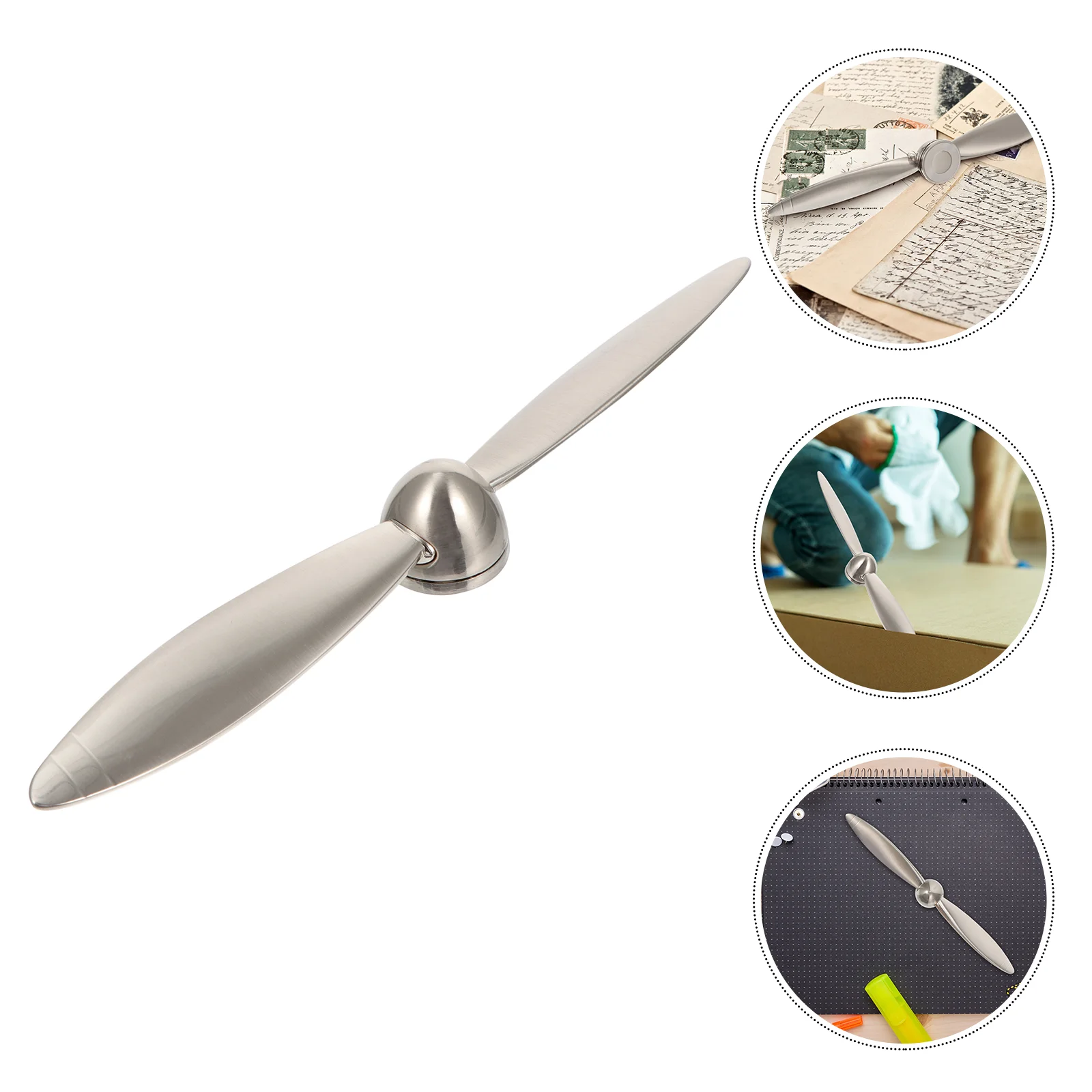 

Propeller Letter Opener Paper Cutting Gadget Zinc Alloy Metal Airplane Material Package Office Envelope