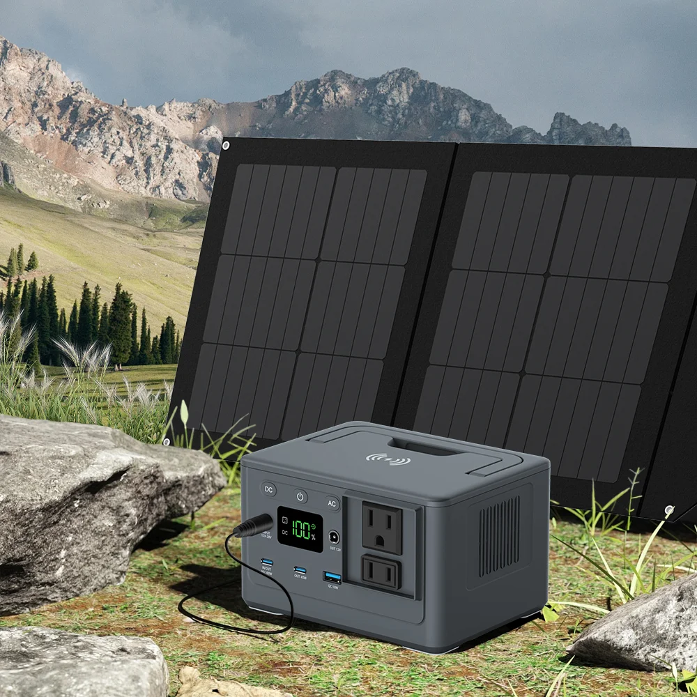 Solar Panel Charging 150W 96Wh Portable Power Station Power Bank Solar Generator Warning Flashlight Emergency Power Supply