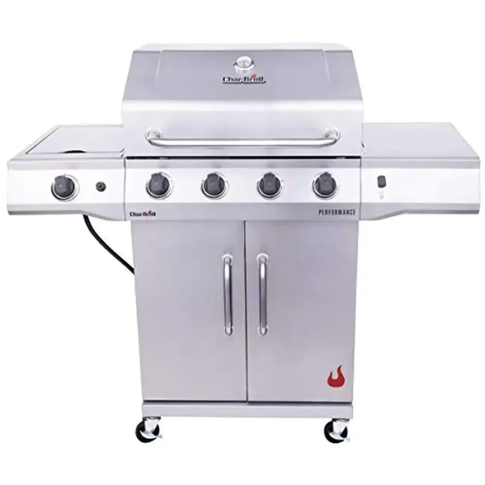 

Конвекционная серия Charbroil Performance с 4 конфорками и боковой конфоркой Газовый гриль на пропане Нержавеющая сталь 463354021