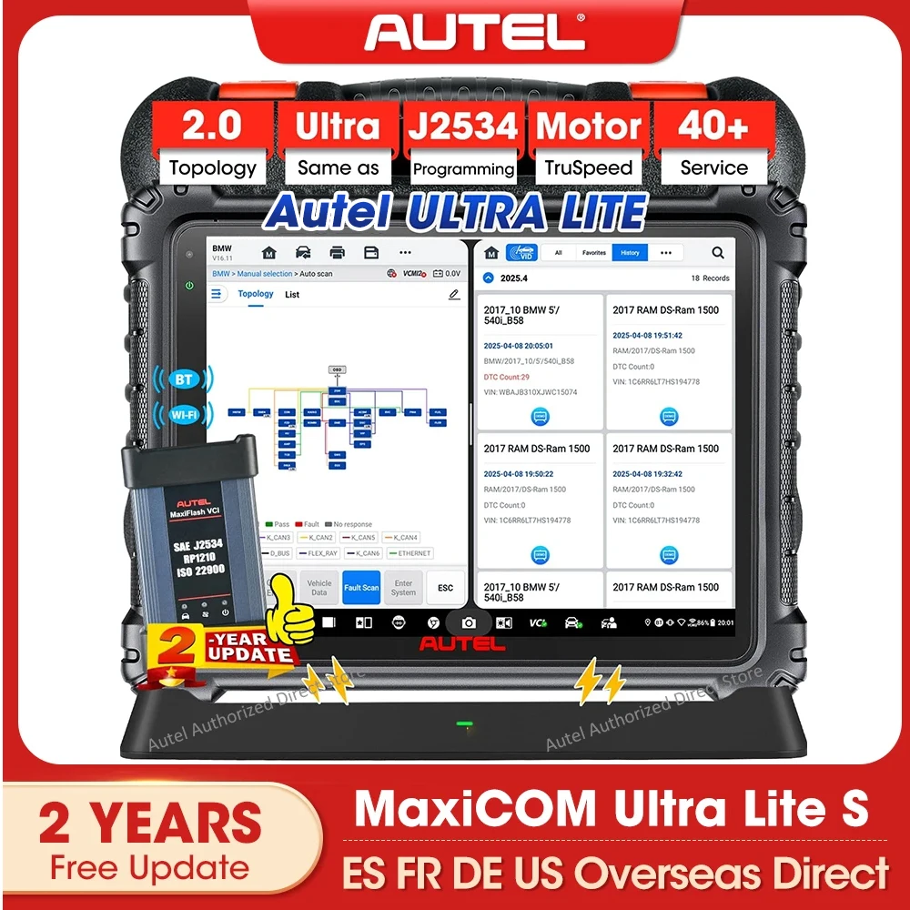 

Autel MaxiCOM Ultra Lite S Top Diagnostic Scanner ECU Programming & Coding Scan Tool, 3000+Active Test, Topology 2.0, CANFD/DoIP