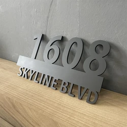 Customized Outdoor 3mm Laser Cutting Acrylic House Numbers Exterior House Sign Floating Modern Address Sign Personalized House