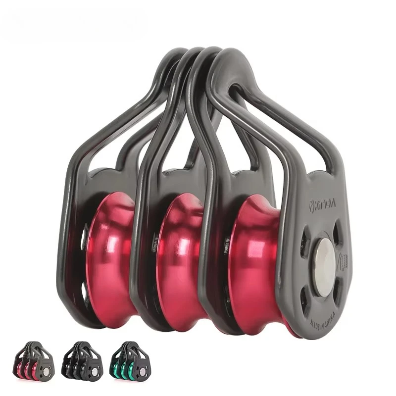 Xinda Outdoor Three Pulley Cableway Crosses Rock Climbing Rescue To Expand Hoisting Ball Bearing Pulley Block