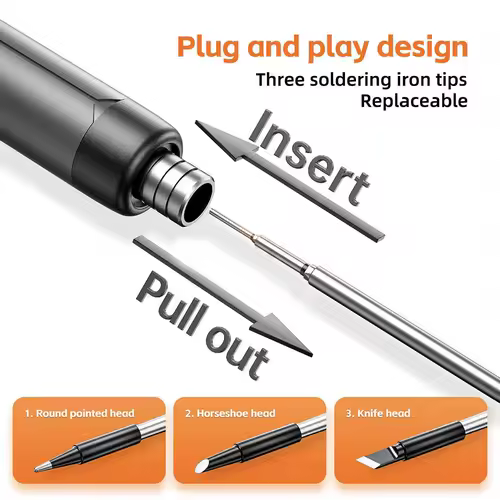 Cordless USB Digital Soldering Iron Adjustable Temperature 300-450℃ Type-C 1000mAh Battery Intelligent Solder Welding Iron Tool - Image 4