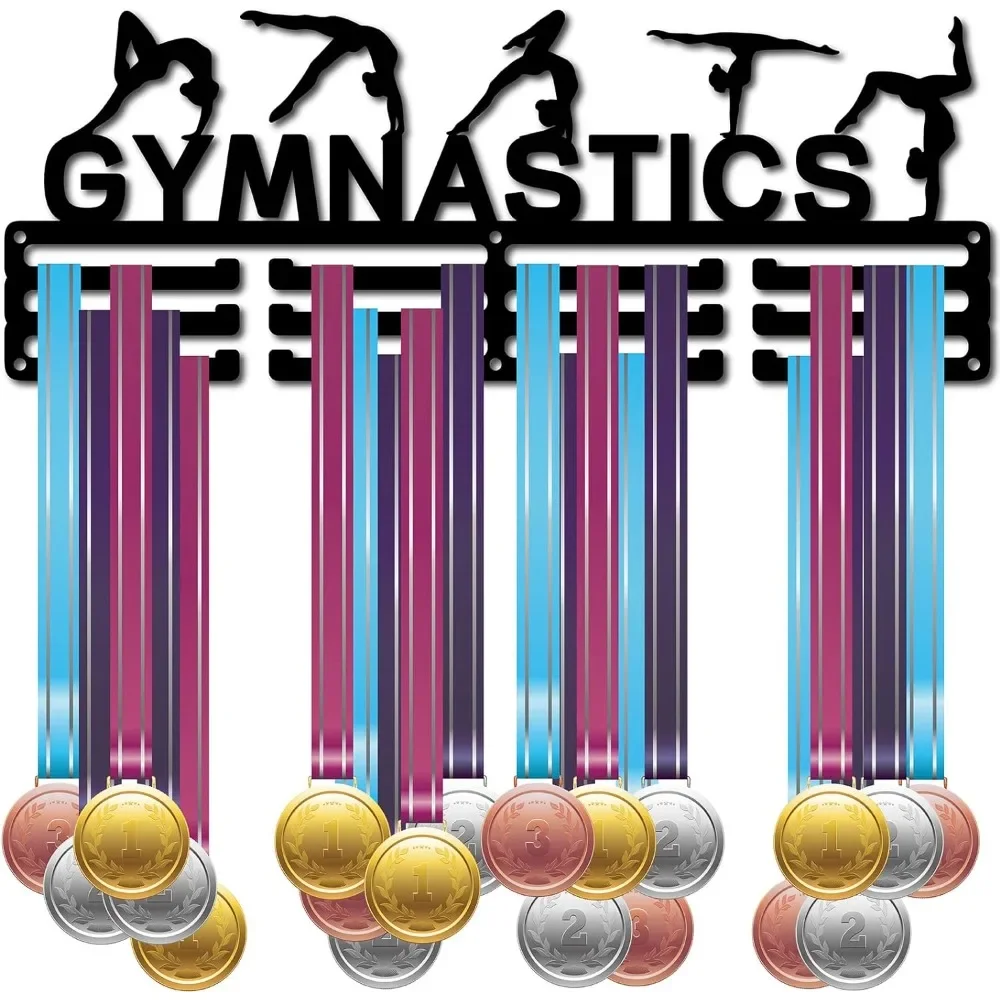 

Gymnastics Medal Hanger Display Sports Medal Holder Iron Competition Wall Hanging Rack Frame Hook Ribbon Display for Athletes