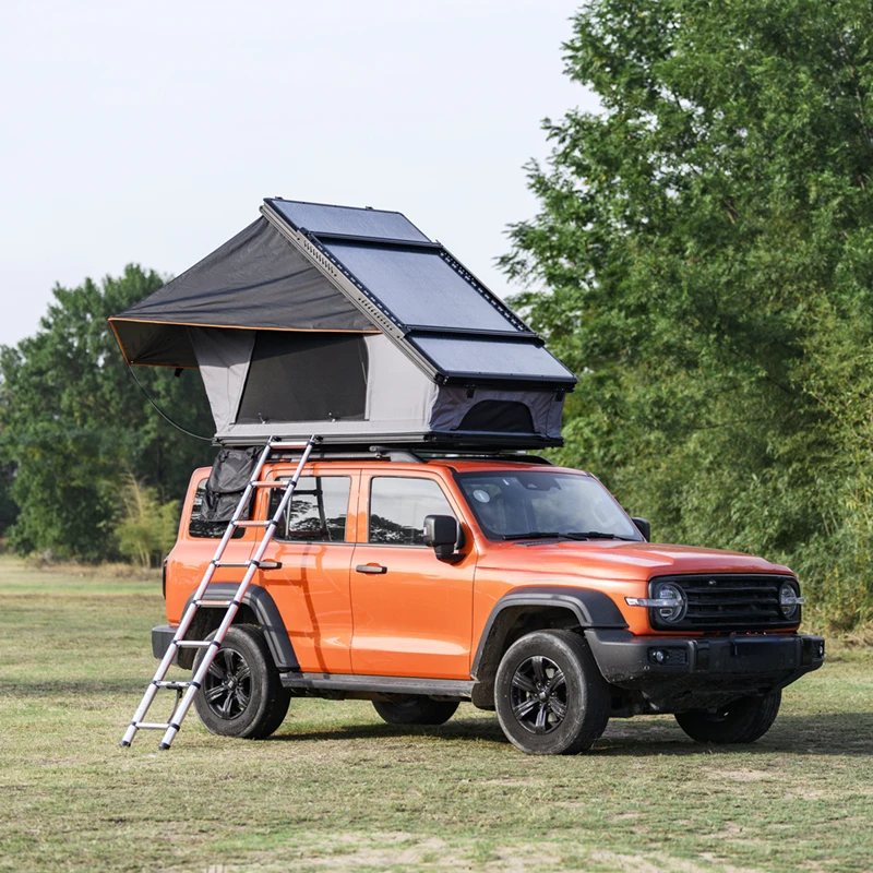 High Quality Slim Aluminum Wedge Rigid Cover Roof Camp Shelter 4 Season Fit Offroad Overland Vehicle Camping