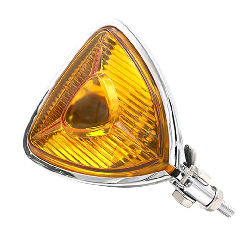 12V 55W Motorcycle Triangle Headlight Lamp for Chopper Bobber