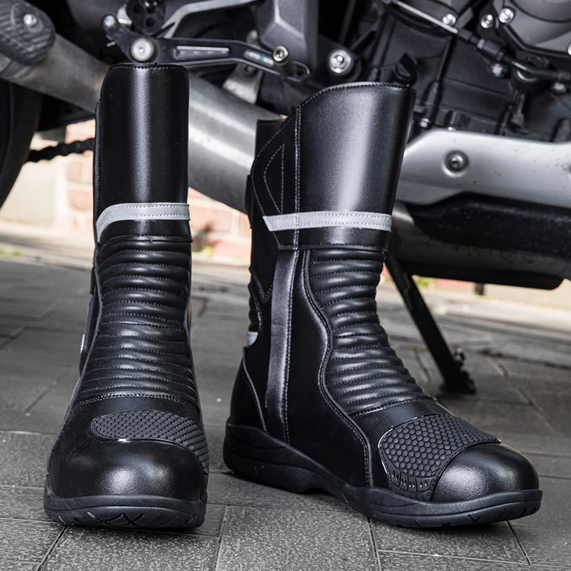 Men's Motorcycle Boots Breathable Anti-skid Safe  High Top Windproof Waterproof Anti-collision Motorcycle Boots Outdoor Ridin